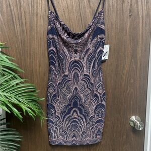 Jump Apparel “Slate” XS Sparkly Art Deco Slip Dress (Stretch)